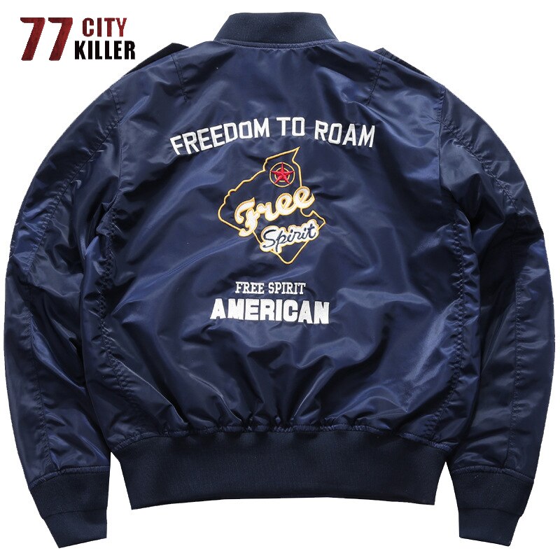 77City Killer MA-1 Spring Bomber Jacket Men Military Windbreaker Pilot Jackets Male Streetwear Multi-pocket Coat Chaqueta Hombre